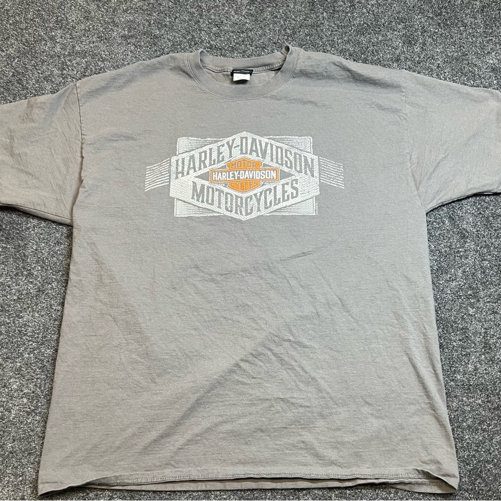 Harley Davidson 2021 Green Bay WI T Shirt 2XL Gray Biker Graphic Tee